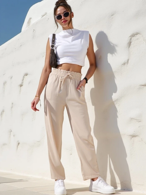 Royalfashion Простые женские тканевые брюки