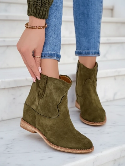 Royalfashion Boty v kovbojském stylu na krytém klínovém podpatku Patorias