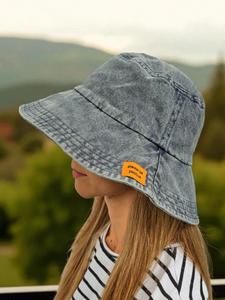 Dámský klobouk Athena Denim Look bucket hat z polyesteru, pohodlný