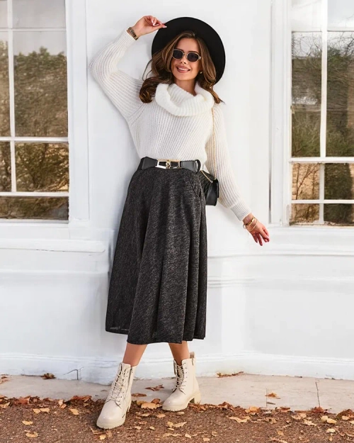 Спідниця міді в жіночому виконанні Royalfashion