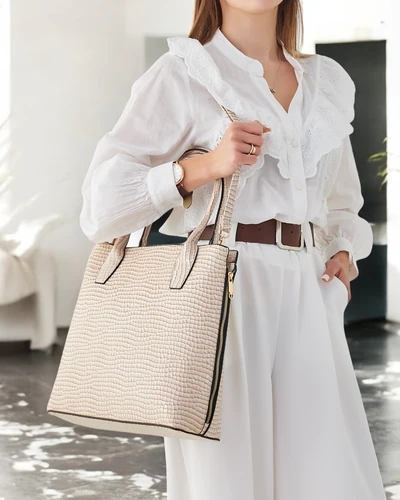 Royalfashion Лакована жіноча сумка з тисненням