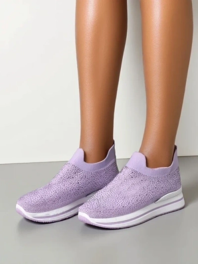 Royalfashion ženské sportovní boty na slip-on s rhinestony Adeq