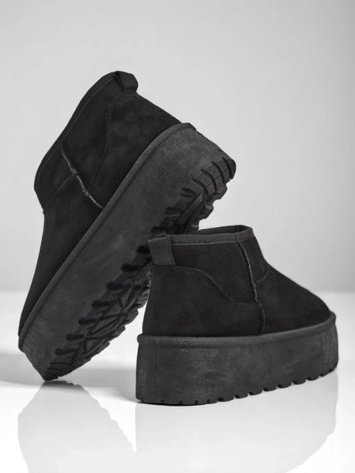 Royalfashion Жіночі черевики на платформі а-ля снігоступи чорного кольору Dagodo