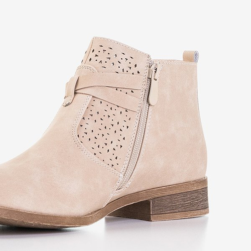 Бежеві чоботи з орнаментом Arson - Взуття