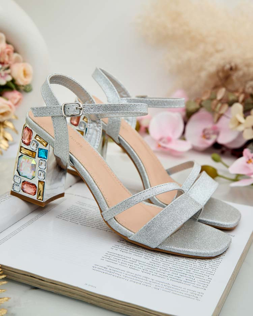 Жіночі босоніжки Royalfashion Solepte Crystal Post Sandals