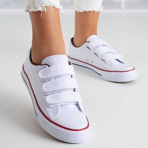 Білі жіночі кросівки на липучках Lozari - Взуття