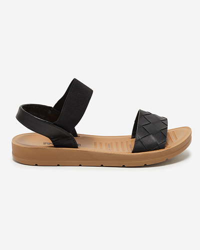 Dámské černé sandály s elastickým Astroo- Footwear