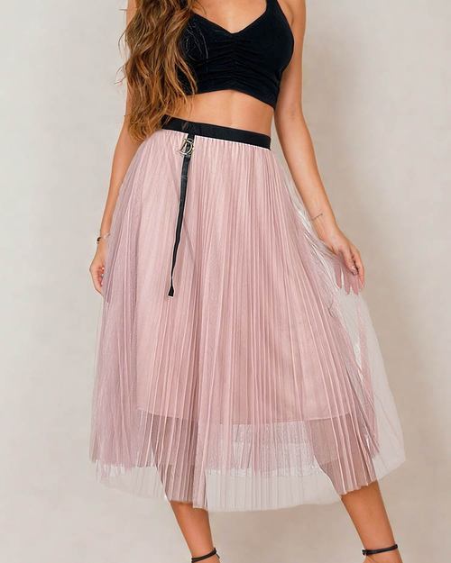 Royalfashion Жіноча двошарова спідниця міді