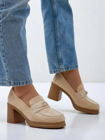 Royalfashion dámské loafersy s blokovým podpatkem Evelay