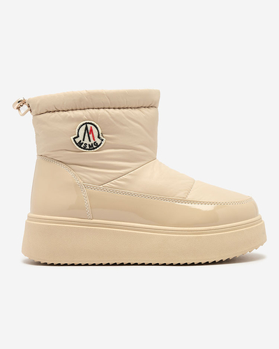 Royalfashion Dámské sněhule v béžové barvě Ademra