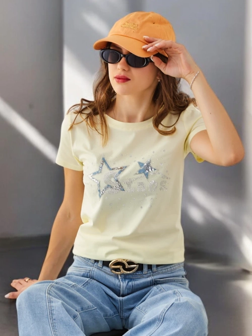 Royalfashion Жіноча бавовняна футболка STARS