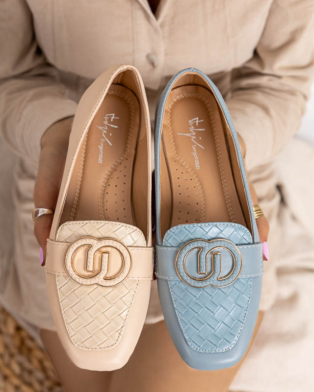 Mokasíny z ekokůže v béžové Amida - Obuv