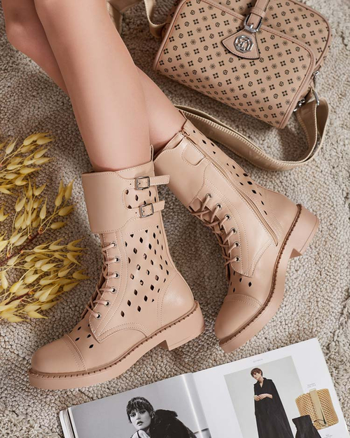 Royalfashion Жіночі ажурні черевики на шнурівці Belsel