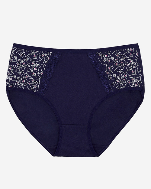 Труси жіночі з принтом темно-синього PLUS SIZE- Нижня білизна