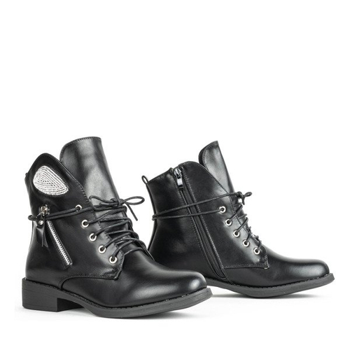 Чорні черевики з екошкіри Maricela - Взуття