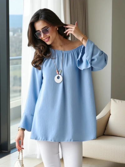 Royalfashion Жіноча блузка, натхнена іспанським стилем, з рюшем