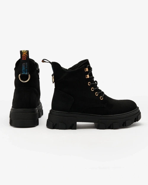 Royalfashion Чорні жіночі утеплені черевики Sedurra trapper