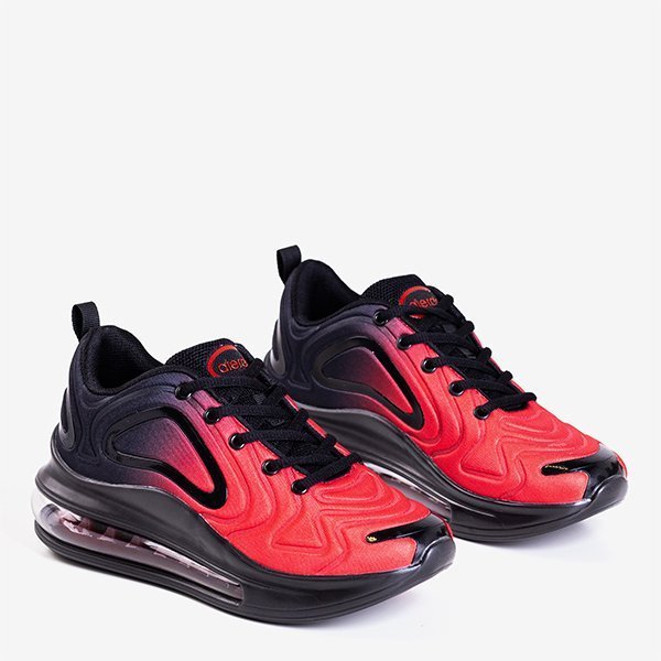 Černá a červená pánská sportovní obuv s průhlednou podrážkou Aierda - Obuv