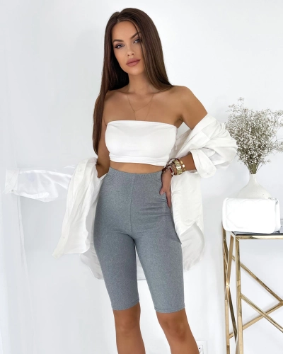 Жіночі ребристі велошорти Royalfashion Grey