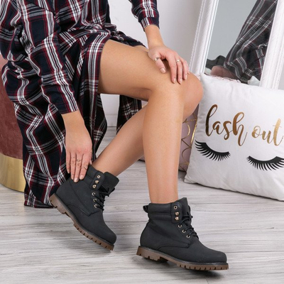 Czarne ocieplane trapery Journey- Obuwie