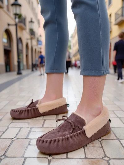 Royalfashion Dámské mokasíny s kožešinou Ahtikes