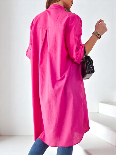 Royalfashion Bavlněná dlouhá oversized košile pro ženy