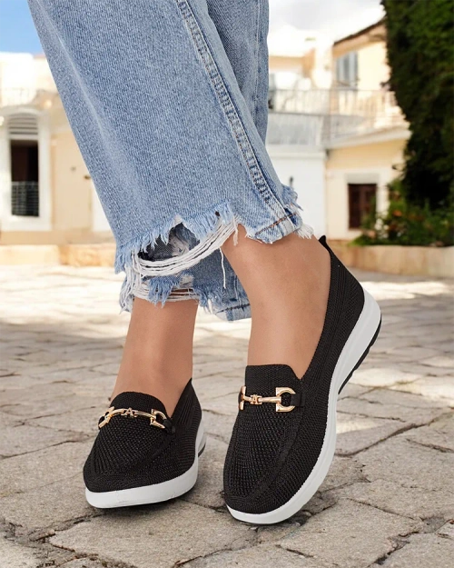 Royalfashion Жіночі тканинні мокасини з декором Ritcae