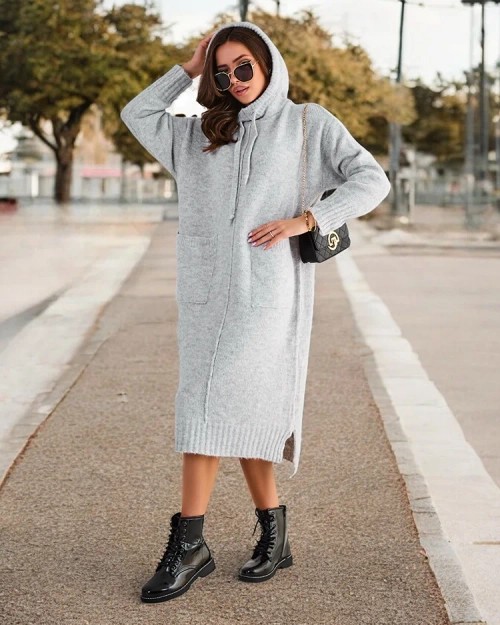 Royalfashion Жіночий вовняний довгий сукня-світшот