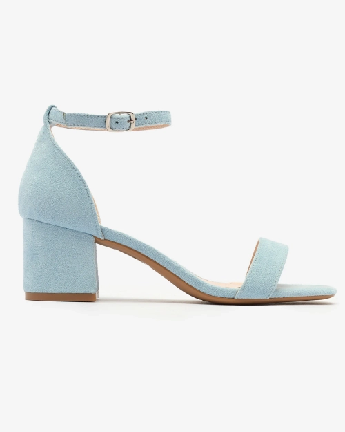 Сині жіночі босоніжки на стійці Royalfashion Xeteri