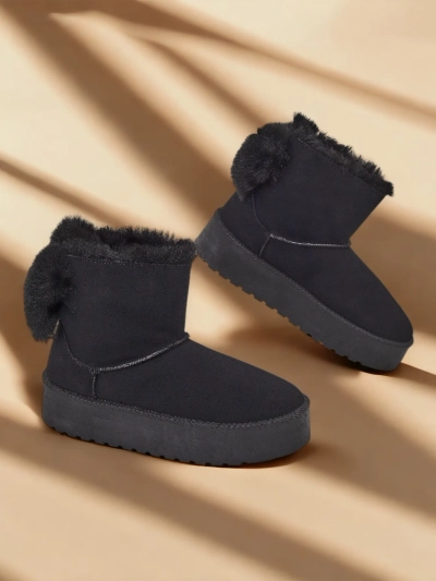 Royalfashion Dámské boty a'la snow boots in black Goroggo