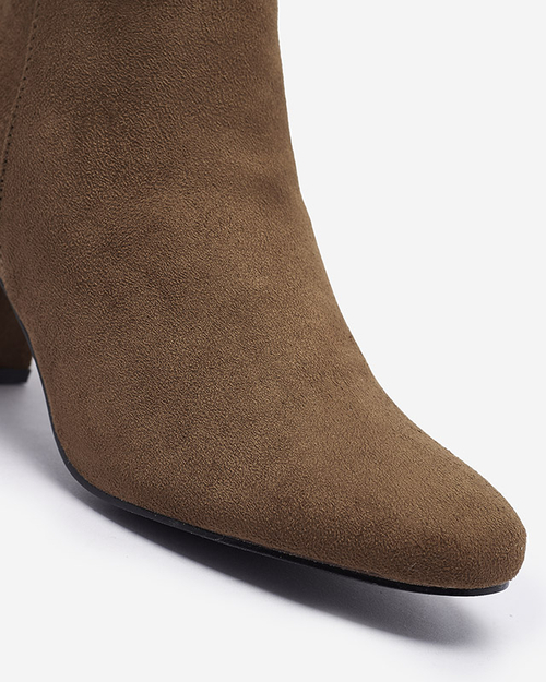 Жіночі черевики з екозамші коричневого кольору Kernag- Footwear