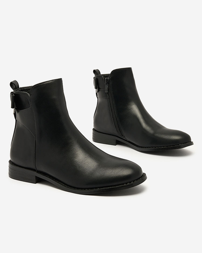 Royalfashion Чорні жіночі черевики a'la sztyblety з прикрасами Ederte