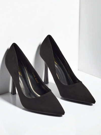 Dámské lodičky na jehlovém podpatku z eko semiše Belunika