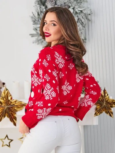 Royalfashion Dámský vánoční svetr se Santou