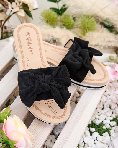 Royalfashion Жіночі шльопанці з бантом Erinner