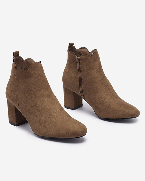 Жіночі черевики з екозамші коричневого кольору Kernag- Footwear