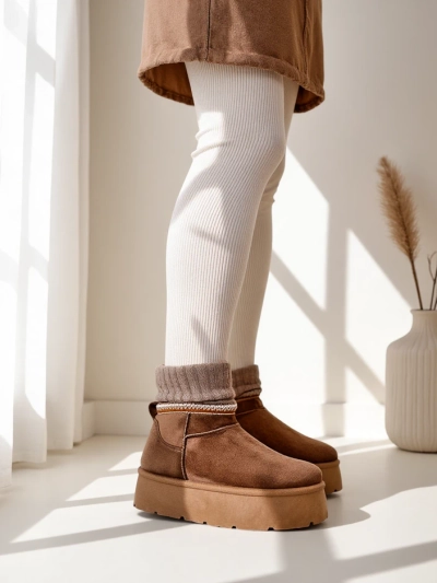 Royalfashion Dámské krátké boty a'la snow boots Xoalla