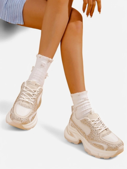 Royalfashion Женские Спортивные Кроссовки с Р rhinestones Bloss