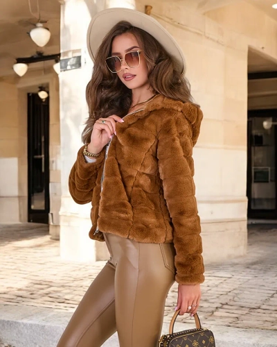 Royalfashion Dámská bunda z imitace kožešiny