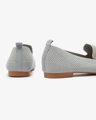 Dámské baleríny z látky v šedé barvě Aqsak- Obuv