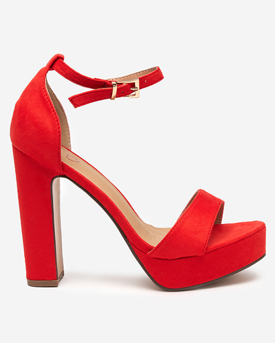 Помаранчеві жіночі босоніжки на вищому каблуці Cerista - Взуття