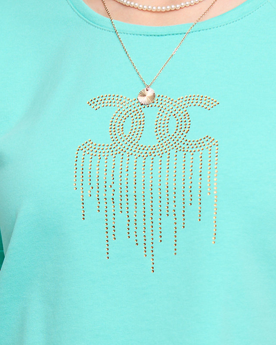 Mint dámský sportovní set s kubickou zirkony - Oblečení