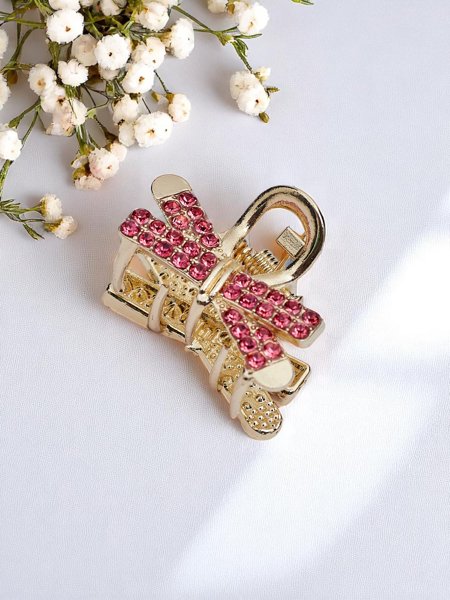 Royalfashion Spona do vlasů se třpytivými kamínky Zlatá spona