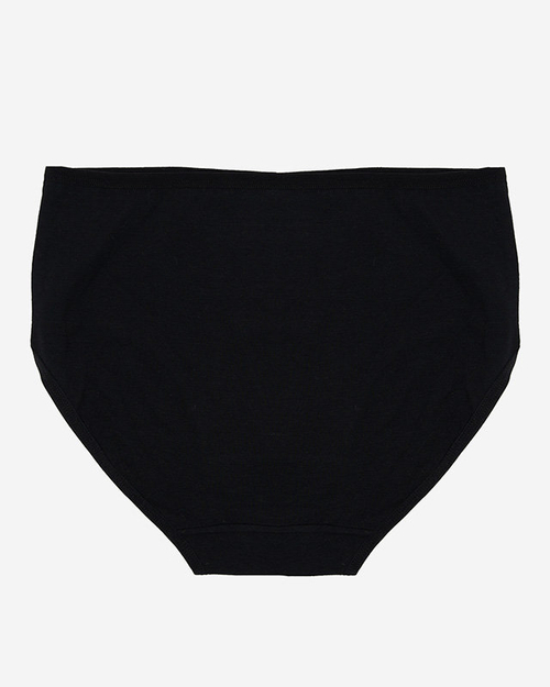 Жіночі чорні бавовняні трусики PLUS SIZE- Білизна