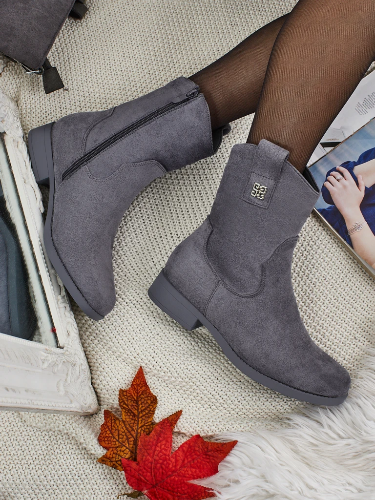 Dámské kotníkové boty z eko-semiše Kelmoria