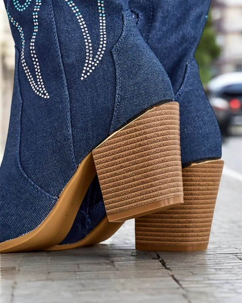 Жіночі високі ковбойські чоботи Royalfashion Комоті