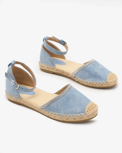 Royalfashion Dámské espadrilky se zirkony v modré barvě Rieta
