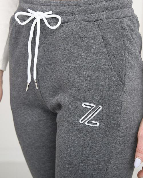 Жіночі утеплені спортивні штани сірі - Одяг