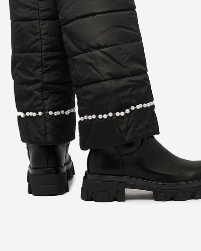 Royalfashion Dámské kozačky v černé barvě Ameroe