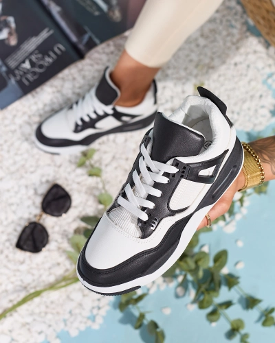 Černobílá dámská sportovní obuv Evoile- Obuv